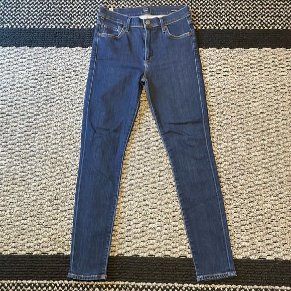 Citizens Of Humanity Denim - Citizens of Humanity Rocket High Rise Skinny Jeans Size 27P Petite Dark Stretch